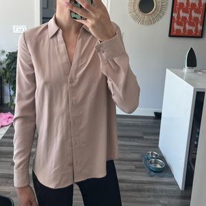 Light pink button up